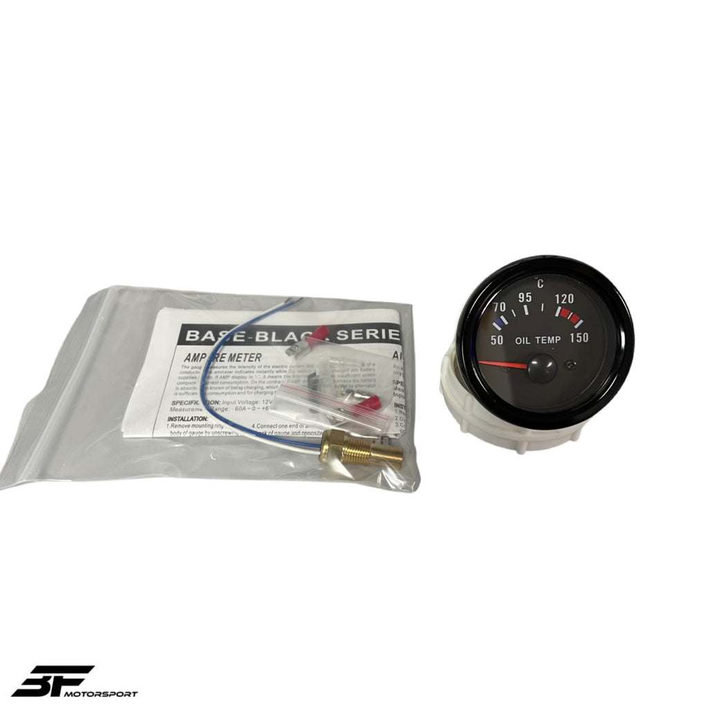 Öltemperaturanzeige NEU 52mm Schwarz Komplett-Set Oil Temp